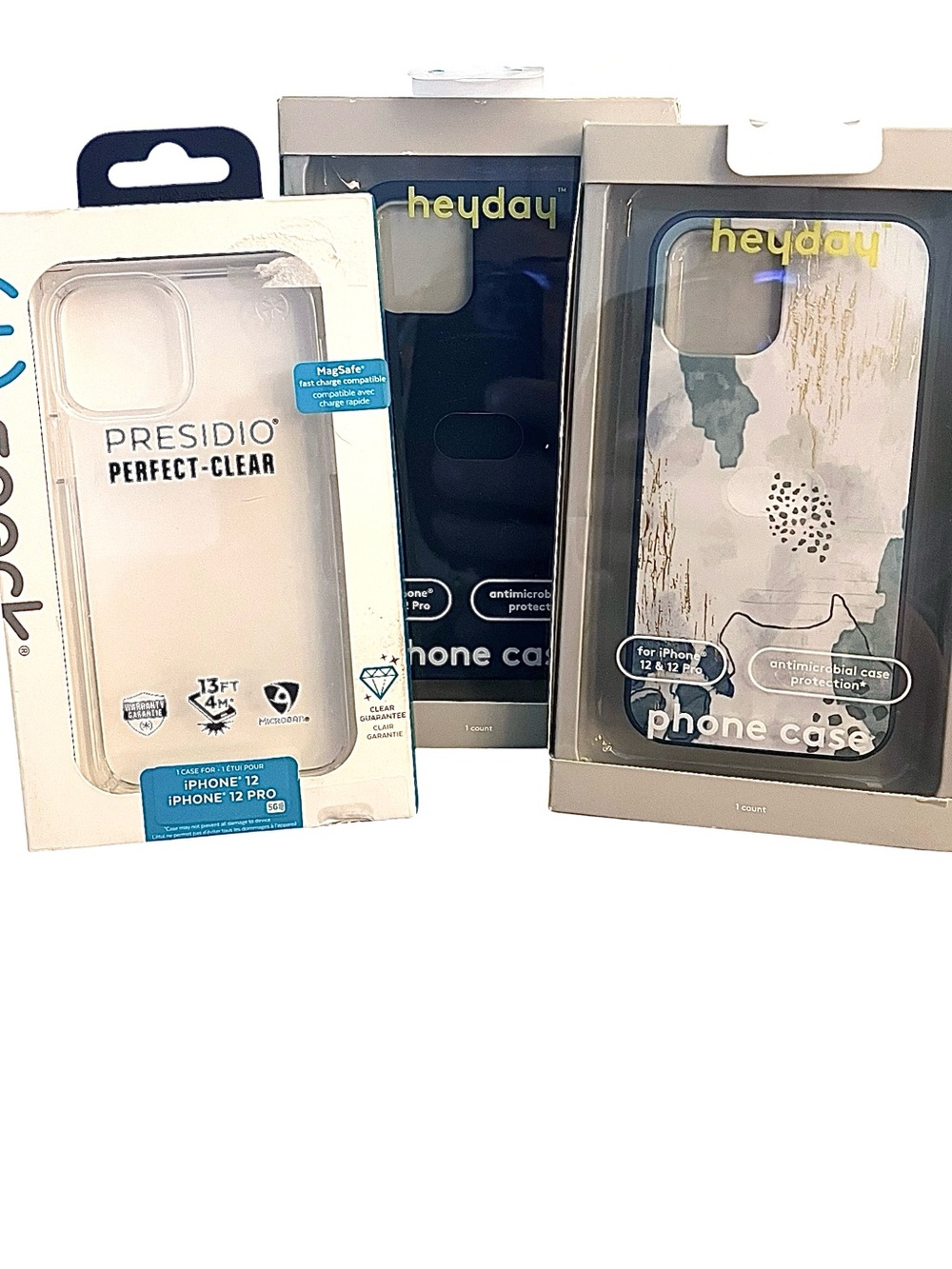 iPhone 12 / 12 Pro Cases - Speck MagSafe Clear + 2 Heyday Bundle of 3